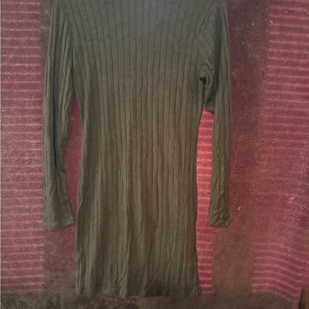 Ambiance Black Ribbed Dress